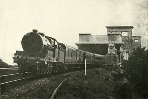 De Ierse post vertrekt van de Menai-brug, ca. 1930 door Unbekannt