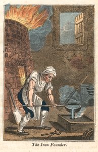De IJzergieter, Rotherham, Yorkshire, 1821 door Unbekannt