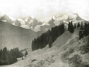 De Jungfrau en haar buren, Zwitserland, 1895