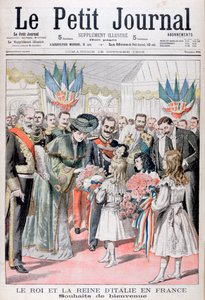 De koning en koningin van Italië in Frankrijk, 1903 door Unbekannt