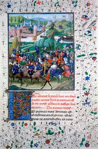 De koning van Frankrijk vertrekt naar de kruistochten, c1336, 1455 door Unbekannt