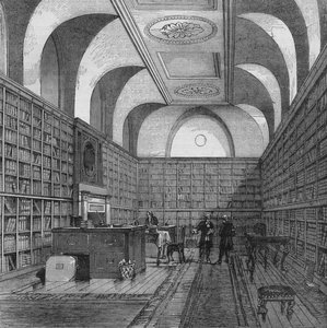 De koninklijke bibliotheek, Buckingham House, Westminster, Londen