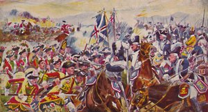 The Kings Own Yorkshire Light Infantry. De slag in de rozenvelden bij Minden, 1759, 1939 door Unbekannt