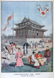 Het Koreaanse paviljoen op de Wereldtentoonstelling van 1900, Parijs, 1900 door Unbekannt