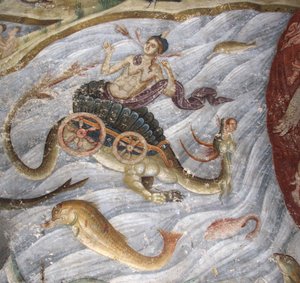 Het Laatste Oordeel (detail): De zee gaf haar doden terug, 1321-1322 door Unbekannt