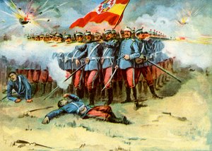 De Laatste Stand, vierkant van Spaanse infanterie, Spaans-Amerikaanse Oorlog, 1898 door Unbekannt