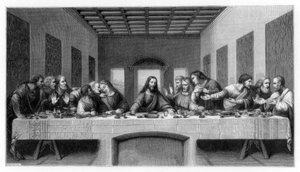 Het Laatste Avondmaal, 1498 1870 door Unbekannt
