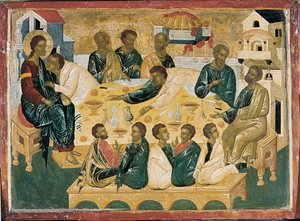 Het Laatste Avondmaal, Byzantijns icoon.