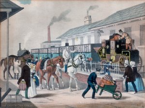 De laatste van de koetsen, ca. 1840 door Unbekannt