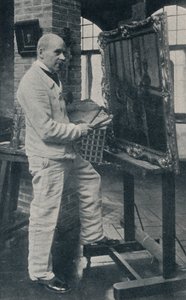 De overleden Gaston La Touche in zijn atelier, ca 1913 door Unbekannt
