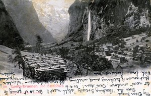 De Lauterbrunnen-vallei, Berner Oberland, Zwitserland, 1903