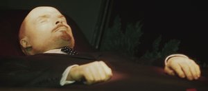 Het dode lichaam van Lenin in het Leninmausoleum