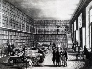 De bibliotheek van de Royal Institution, Albemarle Street