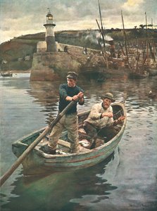 De Vuurtoren Newlyn, Cornwall, 1893, ca. 1902 door Unbekannt