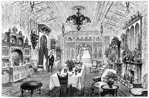 De lunchkamer in het stadhuis, Birmingham, West Midlands, 1887 door Unbekannt