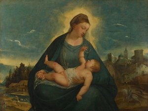 De Madonna en kind door Unbekannt