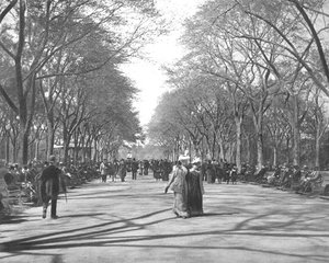 The Mall, Central Park, New York, VS, ca. 1900 door Unbekannt