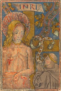 De Man van Smarten met een Franciscaner, 1490-1500