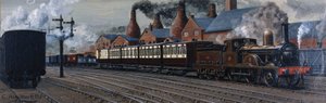 De Manchester Express nabij Stoke-on-Trent door Unbekannt