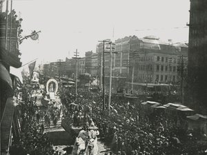 De Mardi Gras parade in Canal Street, New Orleans, VS, 1895 door Unbekannt
