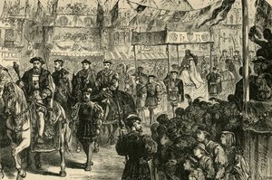 De huwelijksstoet van Anne Boleyn, 1533 door Unbekannt