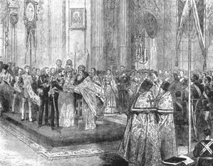 Het Huwelijk van de Hertog van Edinburgh met de Groothertogin Marie Alexandrovna door Unbekannt
