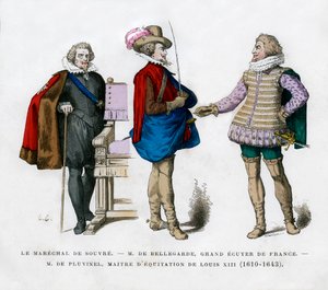 De Maarschalk van Souvre, M de Bellegarde en M de Pluvinel, 17e eeuw 1882-1884 door Unbekannt