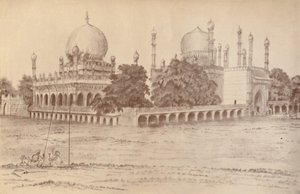Het mausoleum van Ibrahim Shah, koning van Bijapur, in Bijapur, 1821, 1936