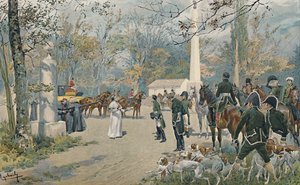 De ontmoeting van Napoleon en Pius VII in Fontainebleau, 1813, 1896 door Unbekannt