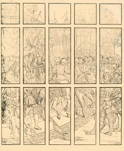 De ontmoeting van de koningen in de Gouden Vallei, 1883 door Unbekannt