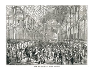 De Metropolitane Vleesmarkt, 1878 door Unbekannt
