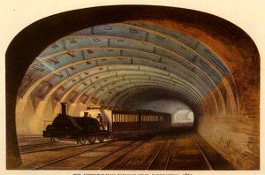 De Metropolitan Railway bij Paddington, 1863, 1945 door Unbekannt