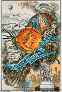 De gebroeders Montgolfier, Franse ballonvaartpioniers, 1890s door Unbekannt