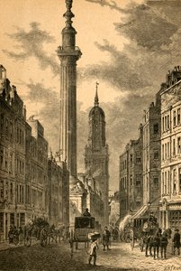 Het Monument en de Kerk van St. Magnus, ca. 1800, 1897 door Unbekannt