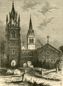 De rouwkapel en nieuwe kerk, Woburn, 1898 door Unbekannt