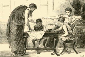 De moeder van de Gracchi, 1890 door Unbekannt