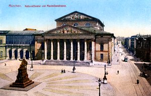 Het Nationaal Theater en Maximilian Strasse, München, Duitsland, 1925