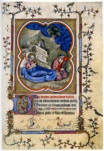 De Geboorte, uit een Getijdenboek en Missaal c1370