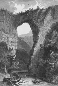 De natuurlijke brug, Virginia, 1883