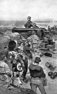 De Marinebrigade bij Sebastopol, 1850s door Unbekannt