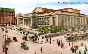 De nieuwe openbare bibliotheek, New York, VS, 1910 door Unbekannt