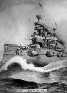 Het slagschip New York, 1898, jaren 1920