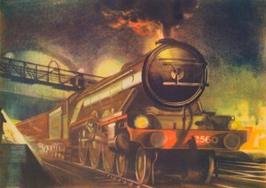 De Night Scotsman, L.N.E.R., vertrekt vanaf Kings Cross door Unbekannt