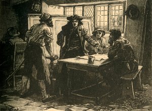 De Nottingham Kapitein en agitatoren in de White Horse Inn, Pentrich, Derbyshire, 1817 ca. 1890