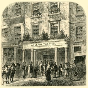 Het oude Adelphi Theater door Unbekannt
