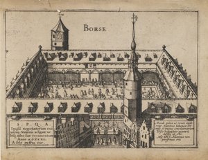De Oude Beurs in Antwerpen door Unbekannt