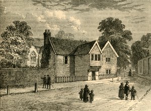 Het Oude Pastorie, Stoke Newington, in 1858, c1876 door Unbekannt
