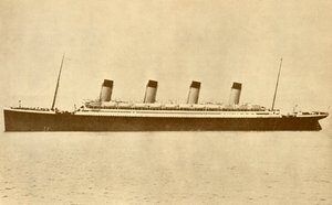 De Olympic White Star Line op zee