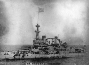 Het slagschip Oregon, 1898