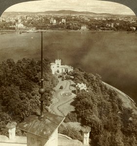 De Oscarshal Koninklijke Tuinen en Christiania, vanaf het Kasteel, Noorwegen, ca. 1905 door Unbekannt